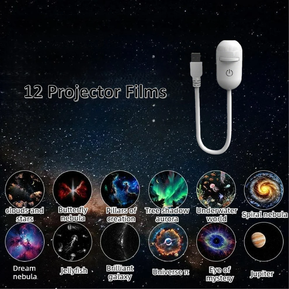 Galaxy Star Projector Night Light — Romantic Couple Gift